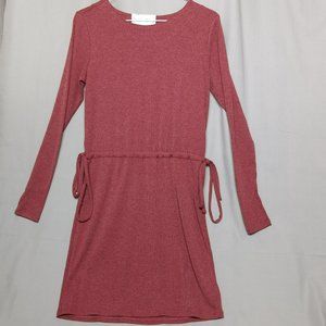 Charles Henry‎ Mini Tie Waist Soft Ribbed Long Sleeved Casual Dress Sz XS